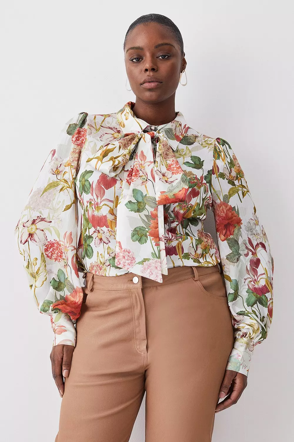 Chiffon floral blouse on sale