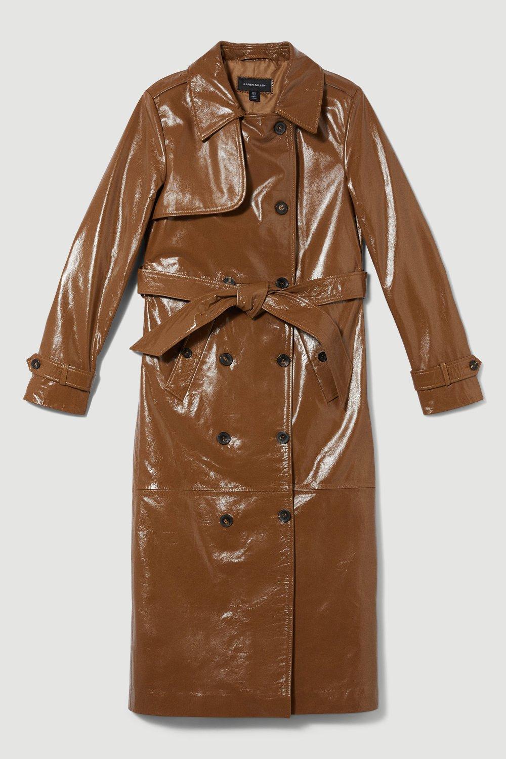 patent leather raincoat