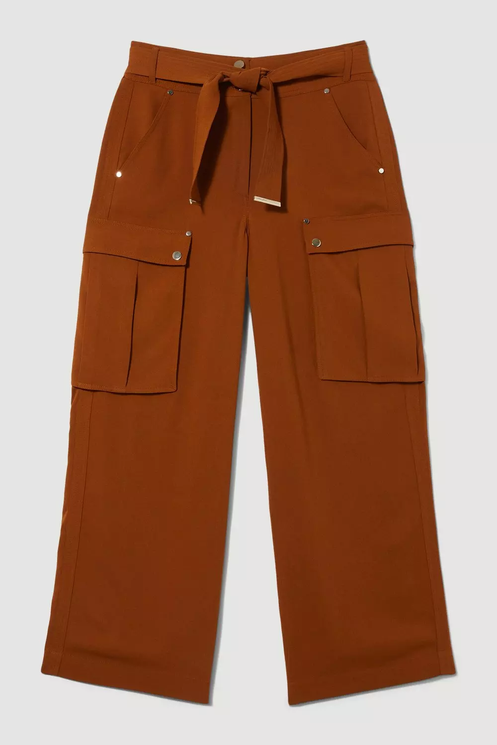 Chocolate Soft Tailored Pocket Cargo Trouser  alternative image