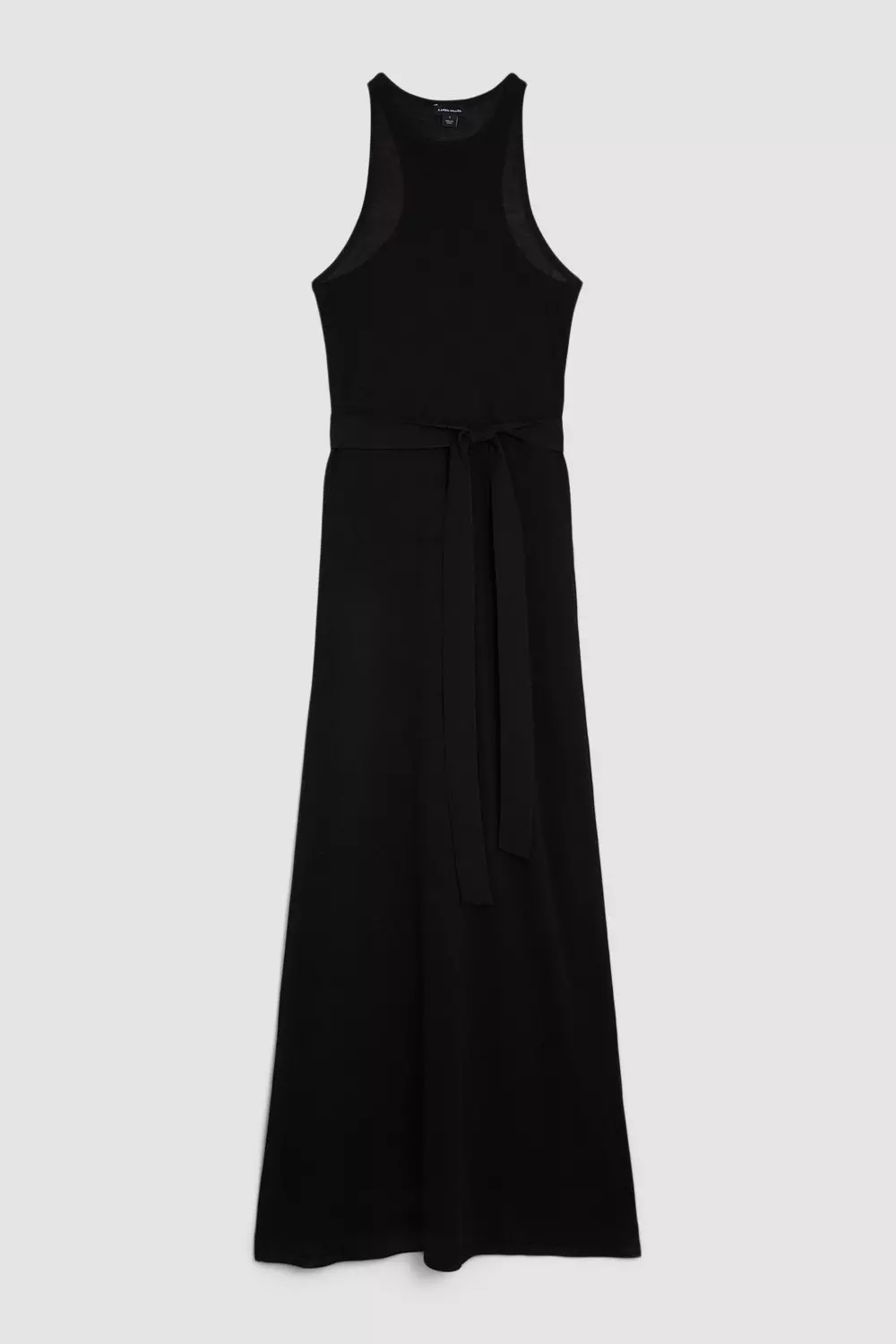 Karen Millen ポンテ 半袖 クルーネック ミダクシ ドレス Viscose Blend Racer Style Lightweight Summer Knit Maxi Dress
