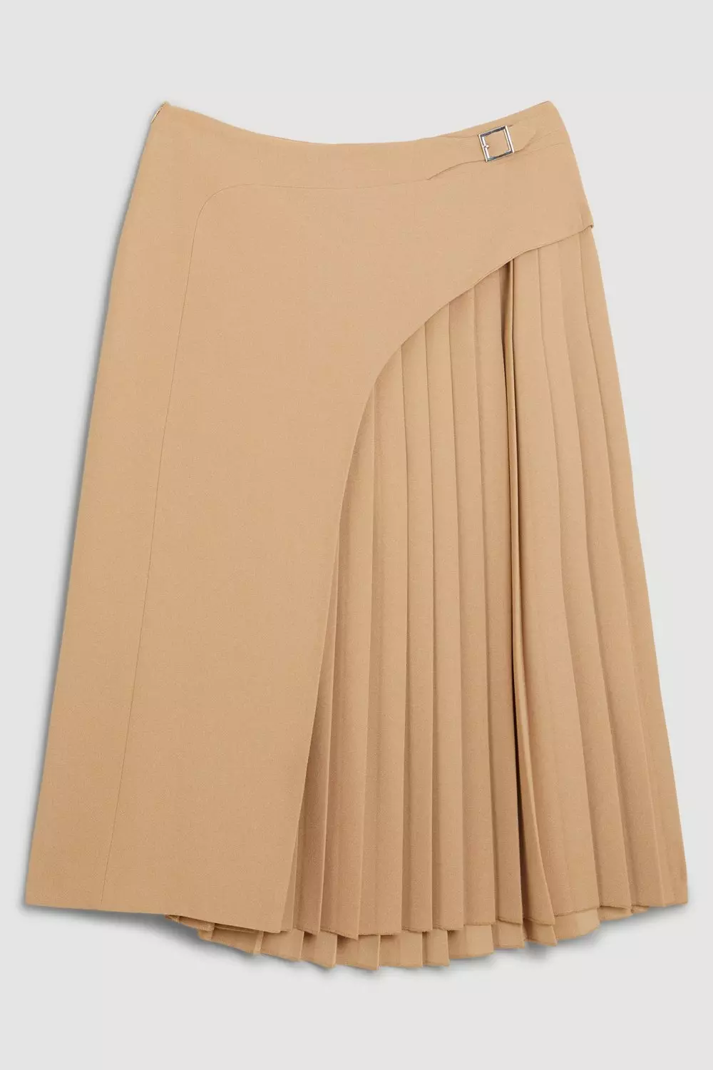 【PORTERNA】Miran Buckle Mid-Length Skirt Rinse-wash midi-skirt with buckle - Women | MANGO USA