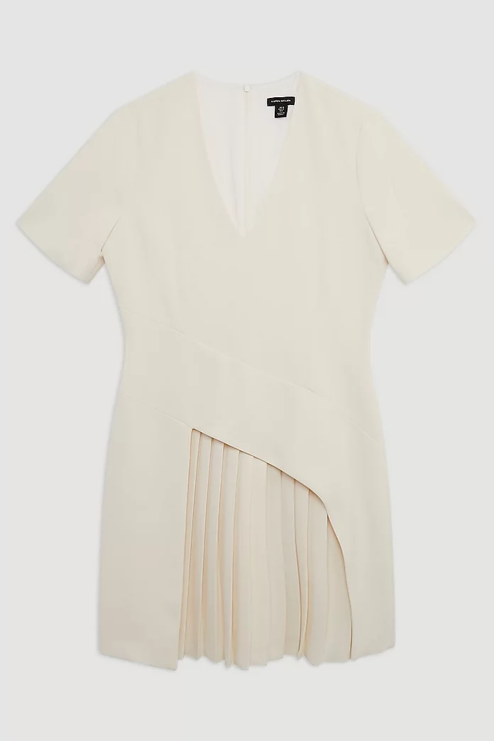 Tailored Pleated Front Military Mini Dress | Karen Millen Tailored Pleated Front Military Mini Dress | Karen Millen