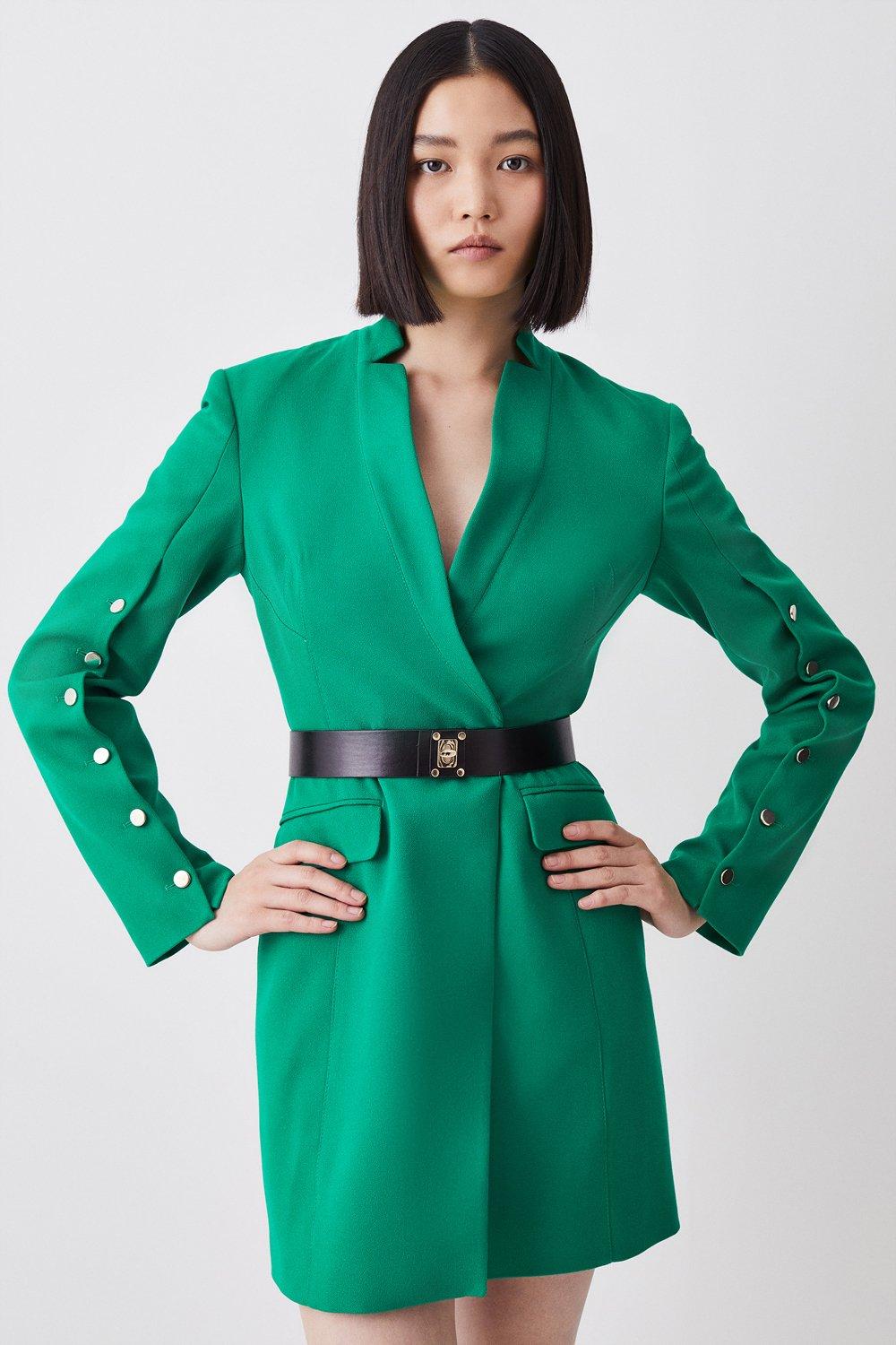 Emerald green blazer dress best sale