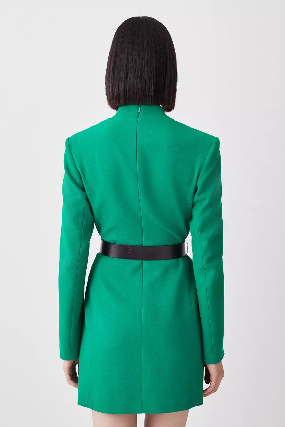 Green belted blazer dress best sale