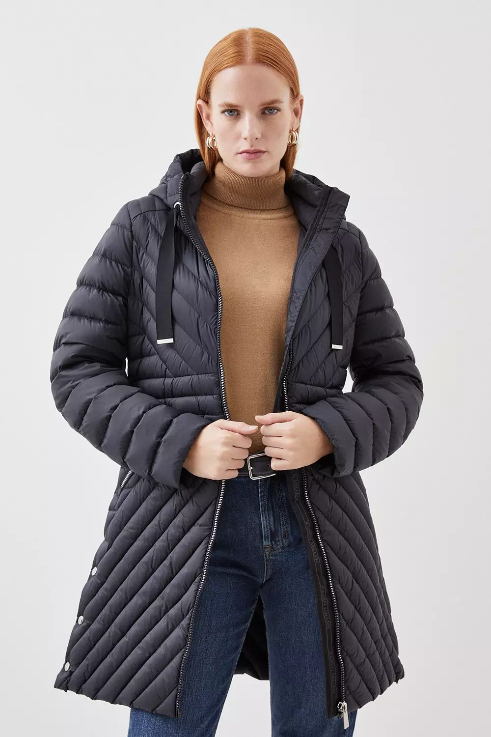 Real Down Packable Coat Karen Millen