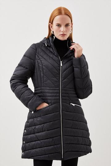 Tall Lightweight Packable Coat black