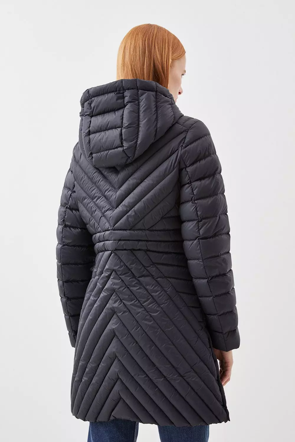 Black Petite Real Down Packable  Coat alternative image
