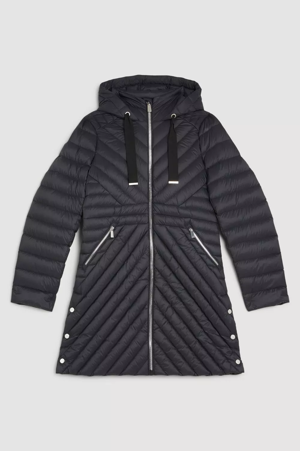 Black Petite Real Down Packable  Coat alternative image