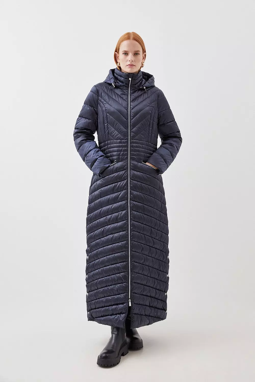 Maxi packable down coat best sale