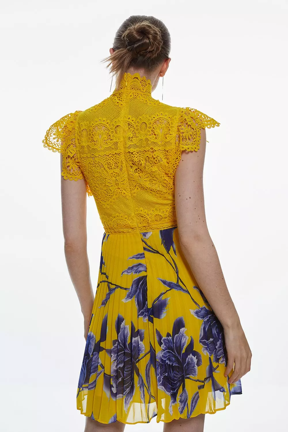 Karen millen yellow floral dress sale