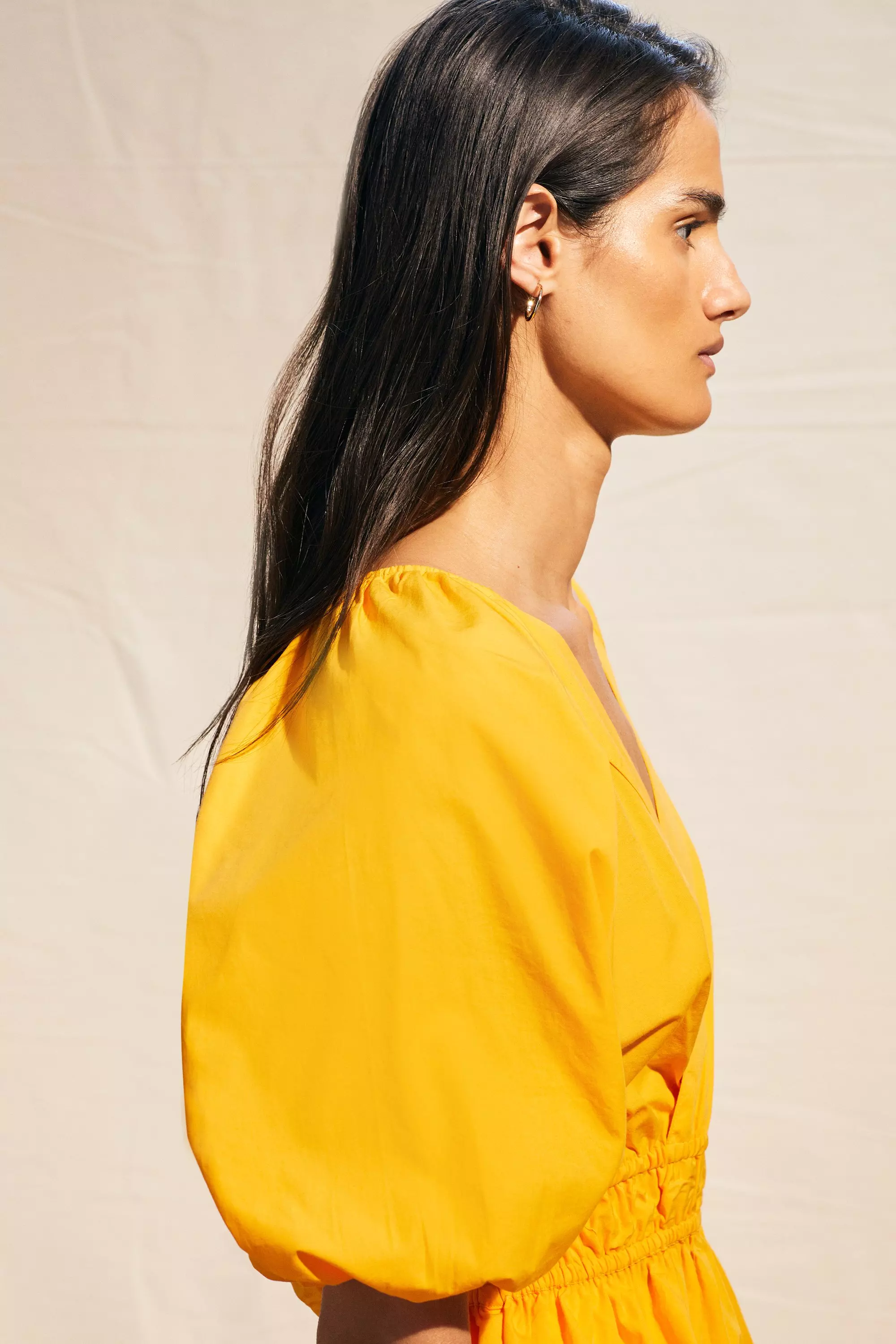 Balloon Sleeve Cotton Blouse | Karen Millen