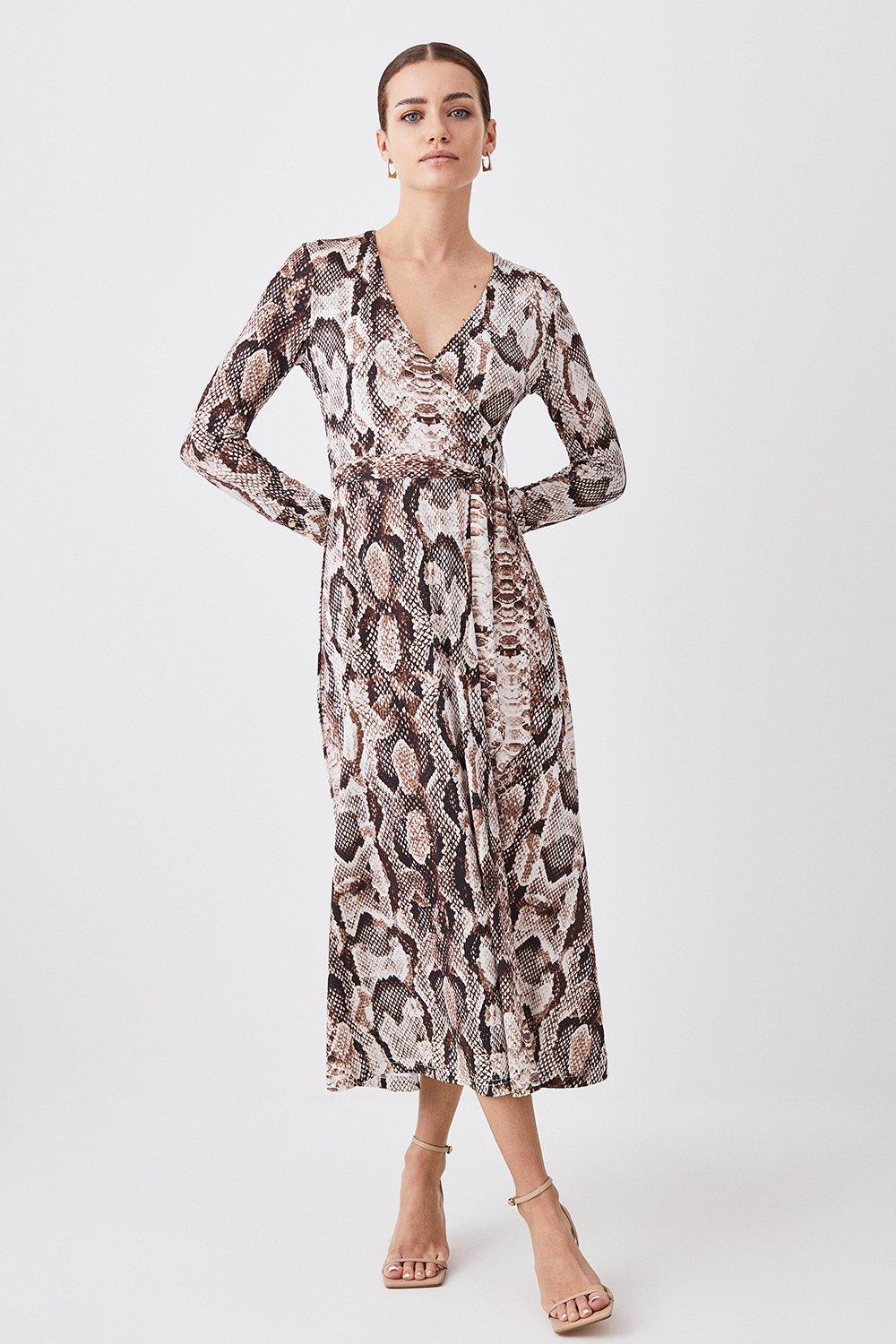 Karen millen retailer snakeskin dress