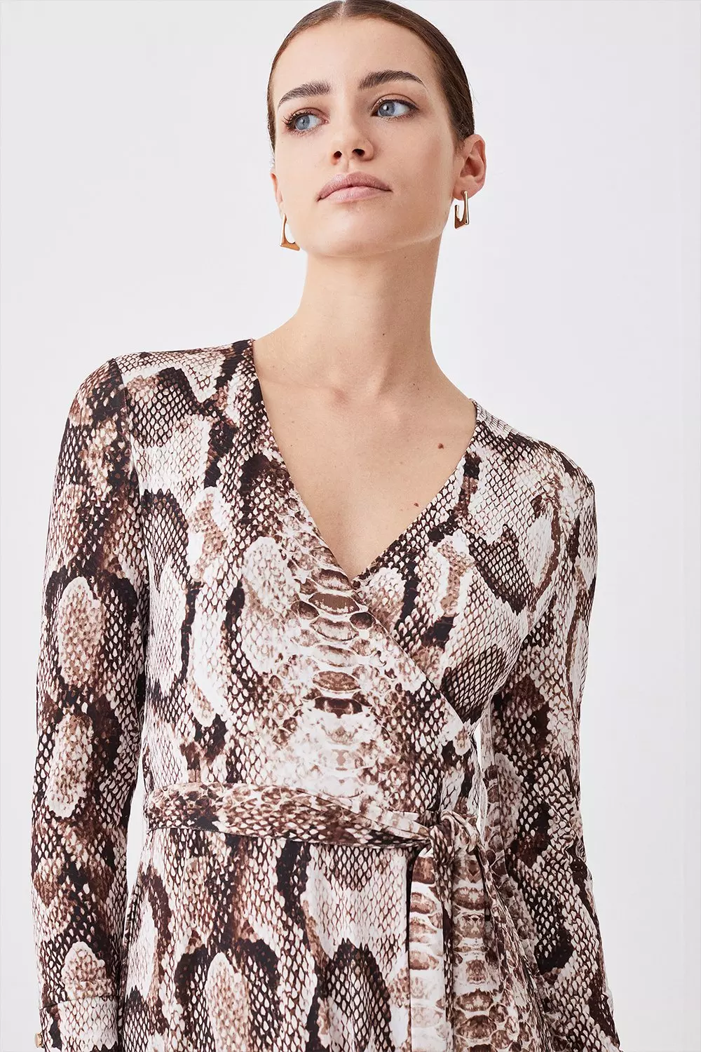 Re:named Pink Snake Print Mido Dress - Size top Medium