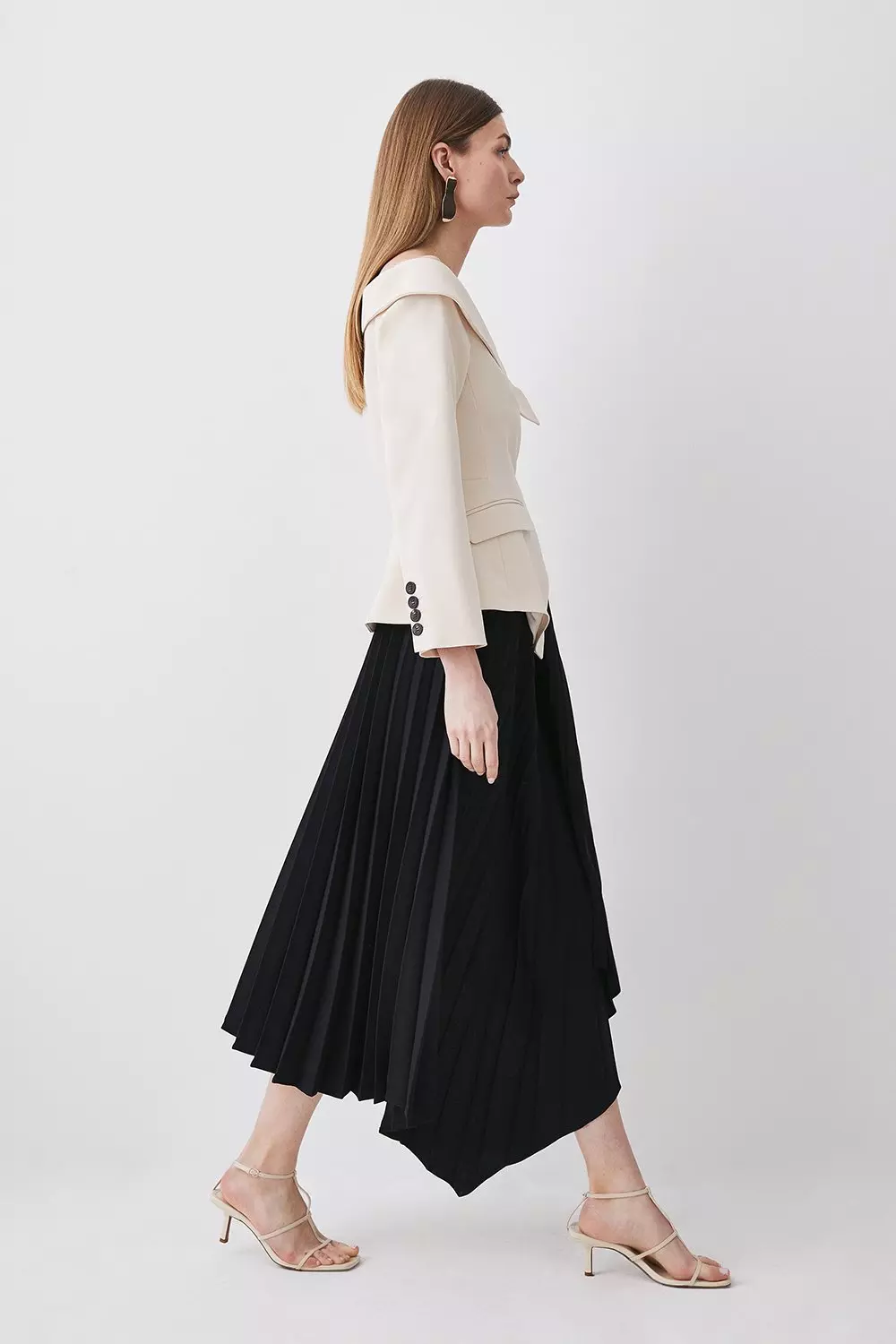 KAREN MILLEN ミダキシドレス ニット 長袖 アシンメトリー 無地 bkk14836_mauve_xl?pdp.template