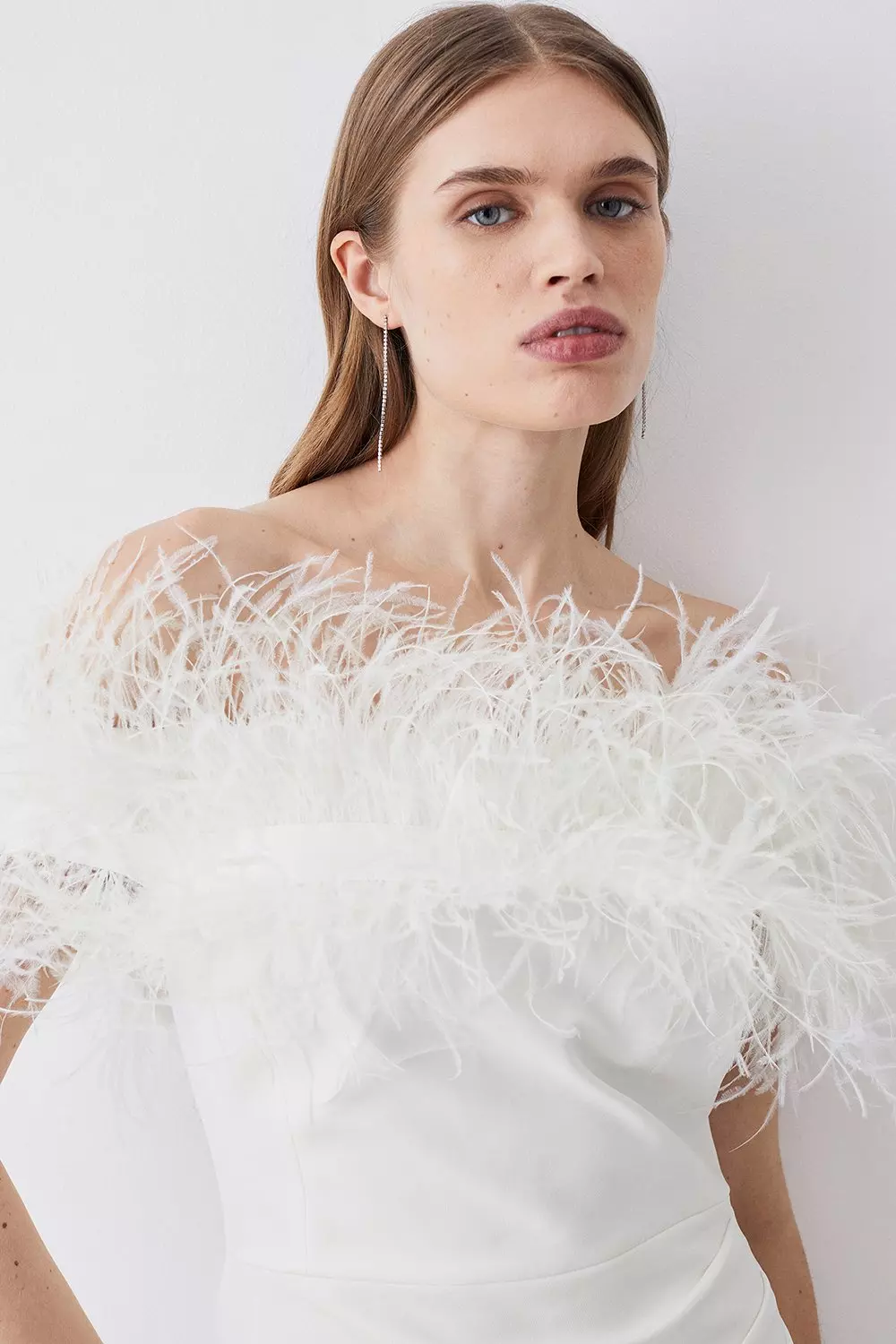 Feather bardot dress sales