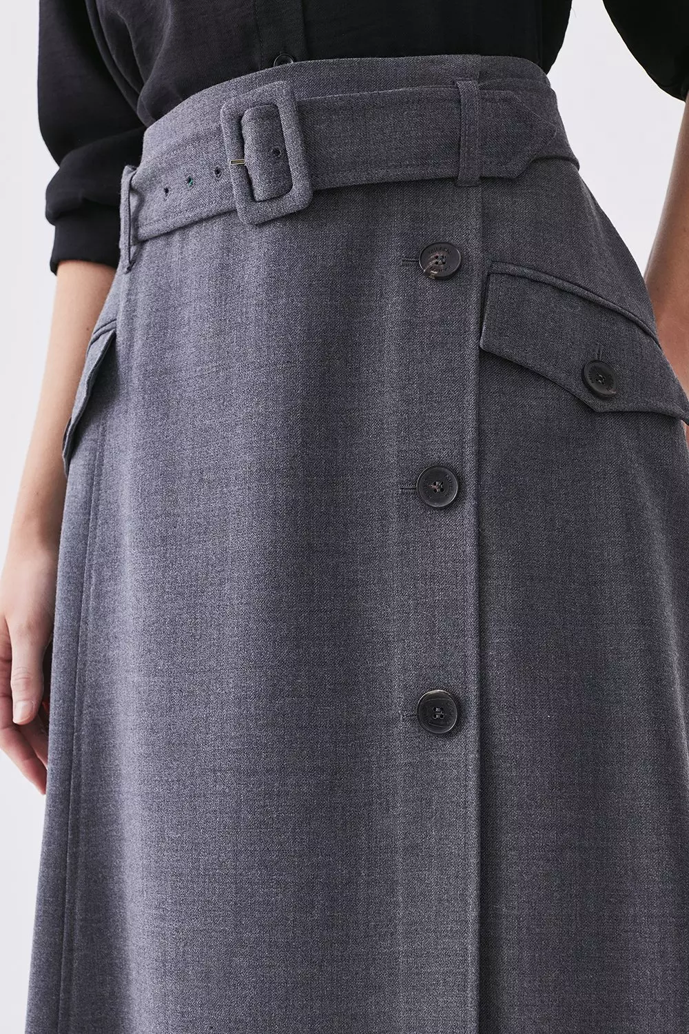 Asymmetrical wool skirt hotsell