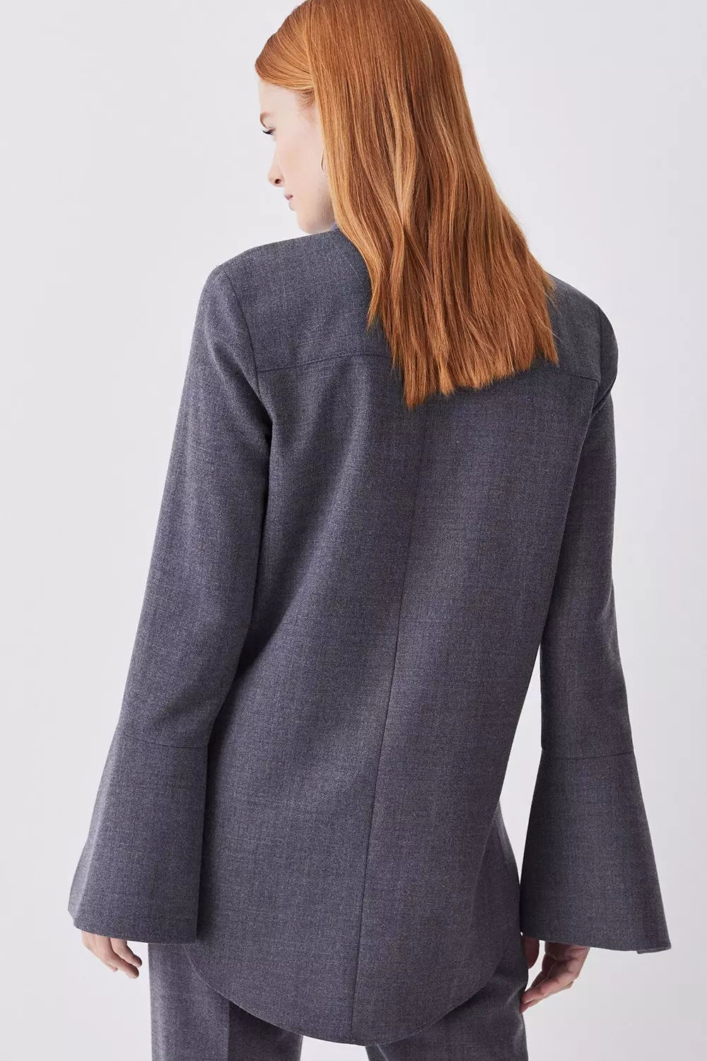 試着のみ KAYLE WOOL CASHMERE PEPLUM BLOUSE