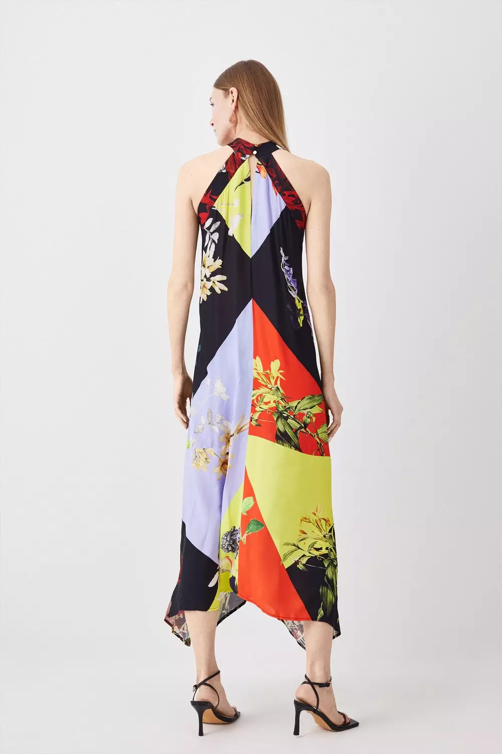 安心追跡【KAREN MILLEN】カラーブロック ホルターネック ドレス 安心追跡【KAREN MILLEN】ホルターネックペンシルドレス