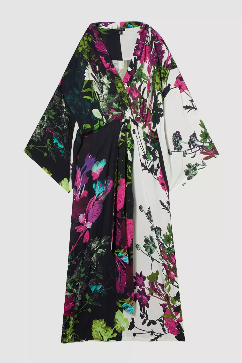 【Karen Millen】KIMONO ビスコース ベルト付き マキシ ドレス Abstract Print Viscose Woven Kimono Style Midi Dress | Karen