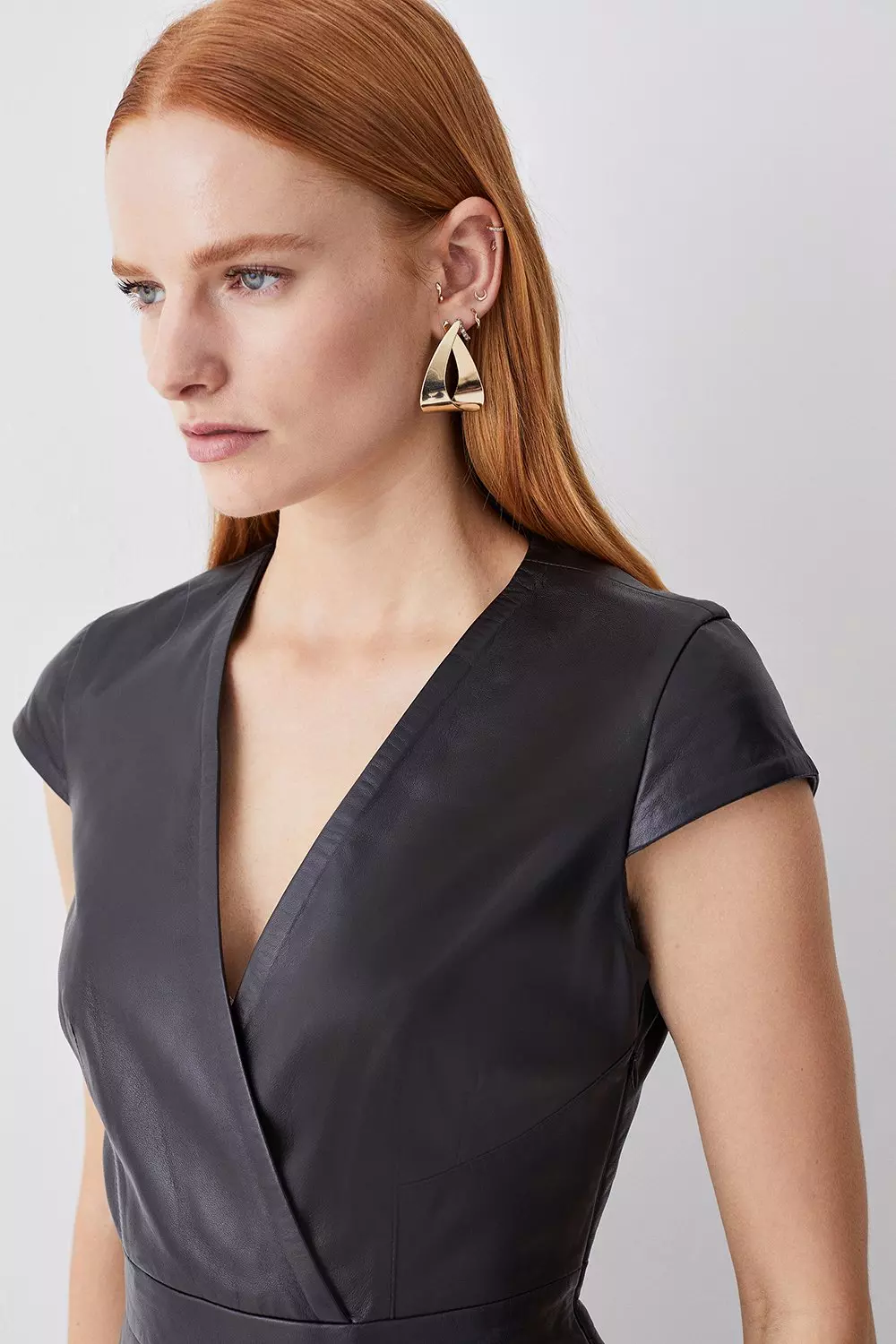 Karen millen faux leather dress best sale