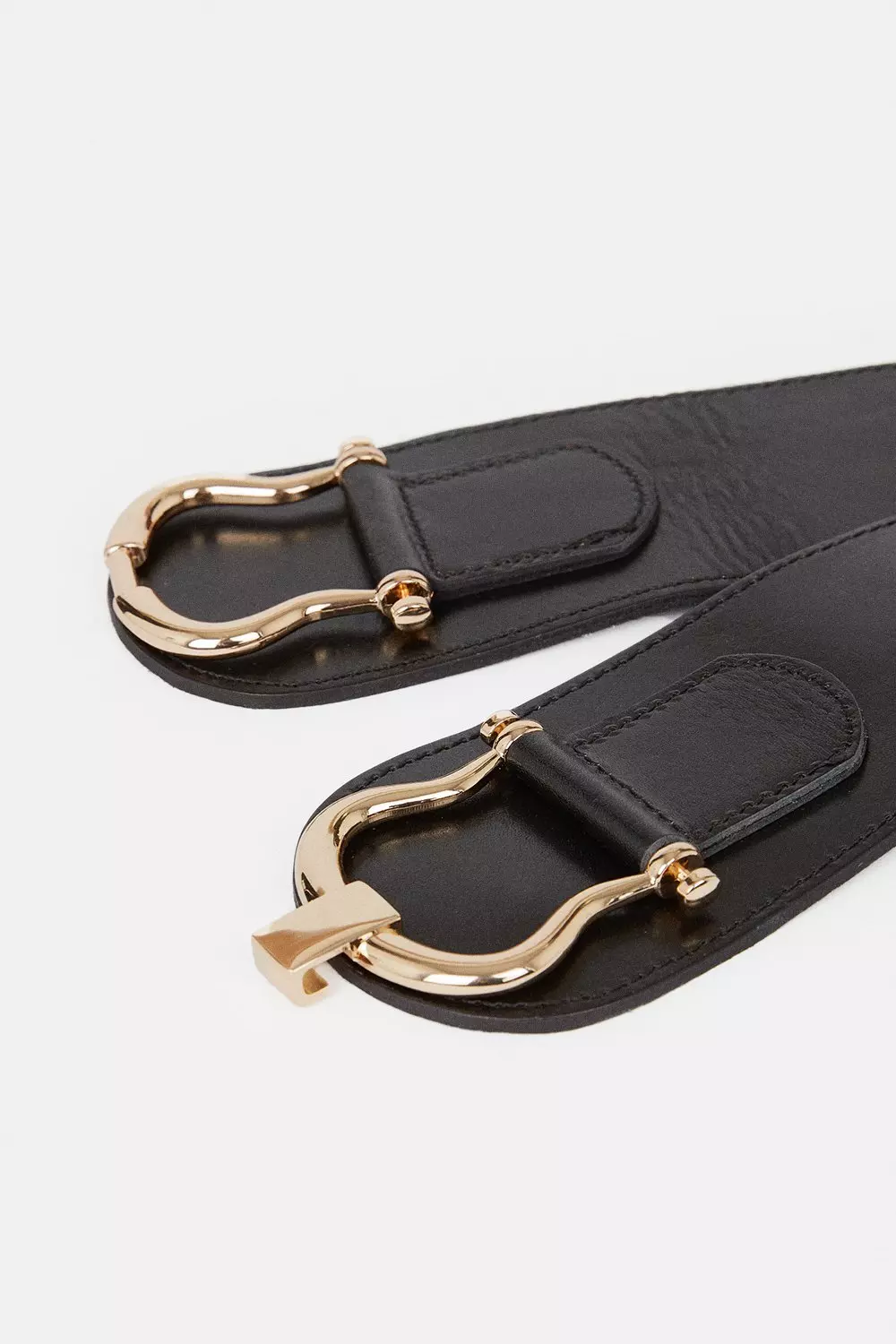 Leather Stretch Wide Waist Belt Karen Millen