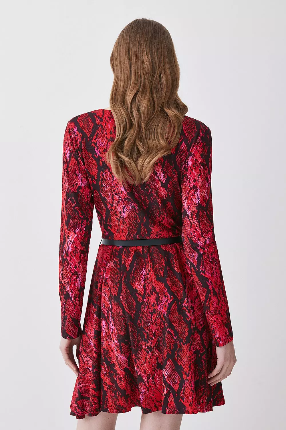 Karen millen snake print wrap dress deals