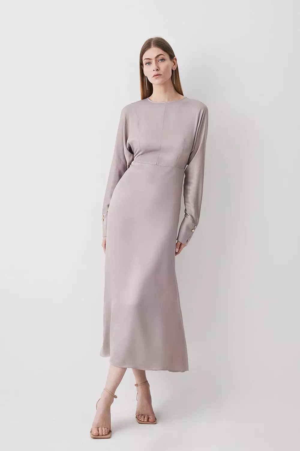 Bias cut dress with sleeves best sale