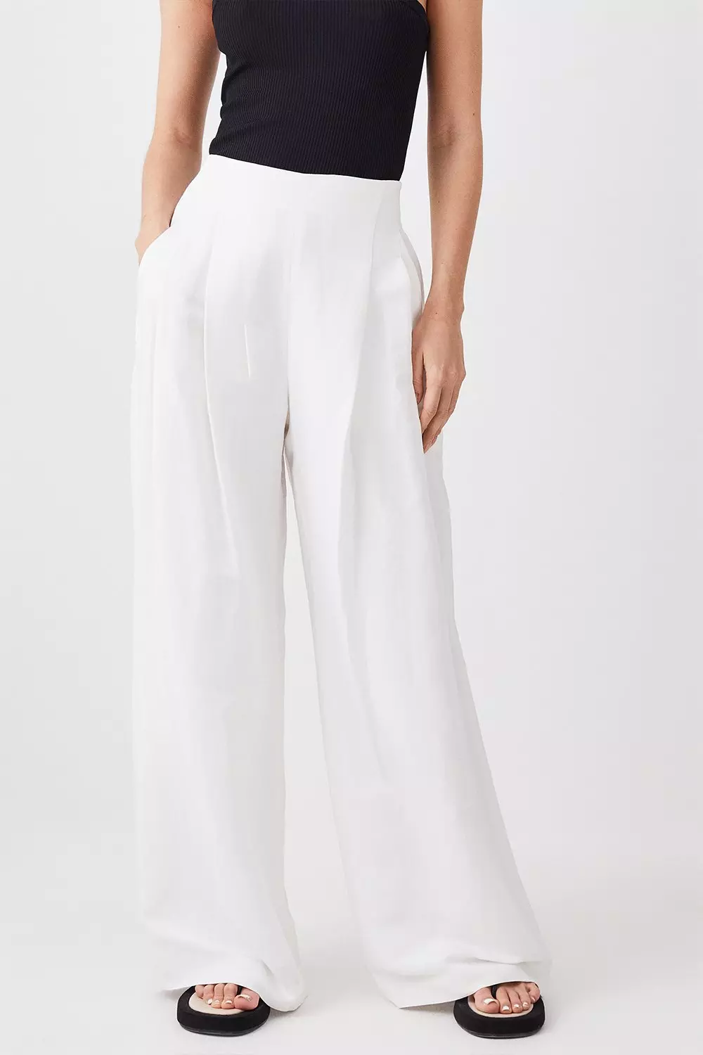日本未入荷★Karen Millen パターン柄ギャザーワイドパンツ bkk22282_stripe_xl?$