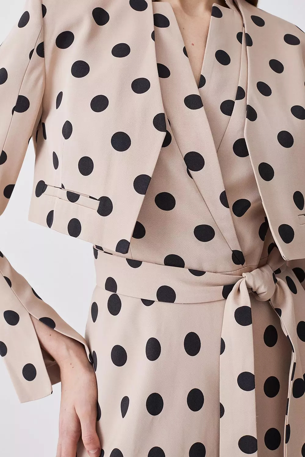 Black and white polka dot jacket best sale