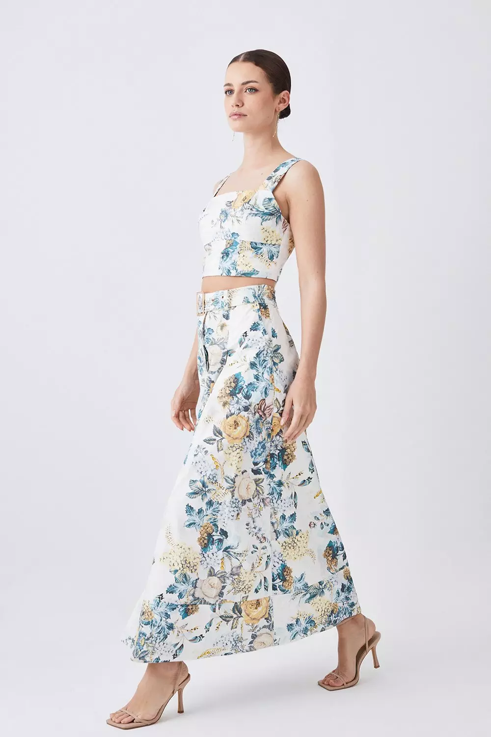 安心追跡【KAREN MILLEN】Lydia Millenロゼッタフリルミニドレス KAREN MILLEN Karen Millen x Lydia Millen - Rosette Ruffle