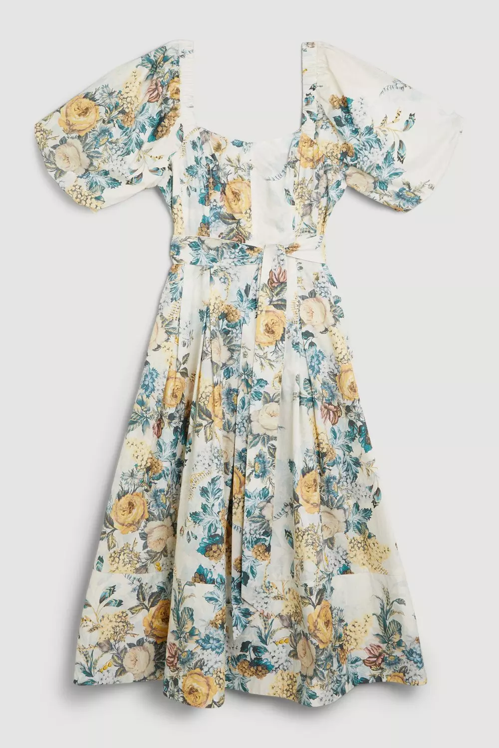 Lydia Millen Trailing Floral Cotton Sateen Midi Dress