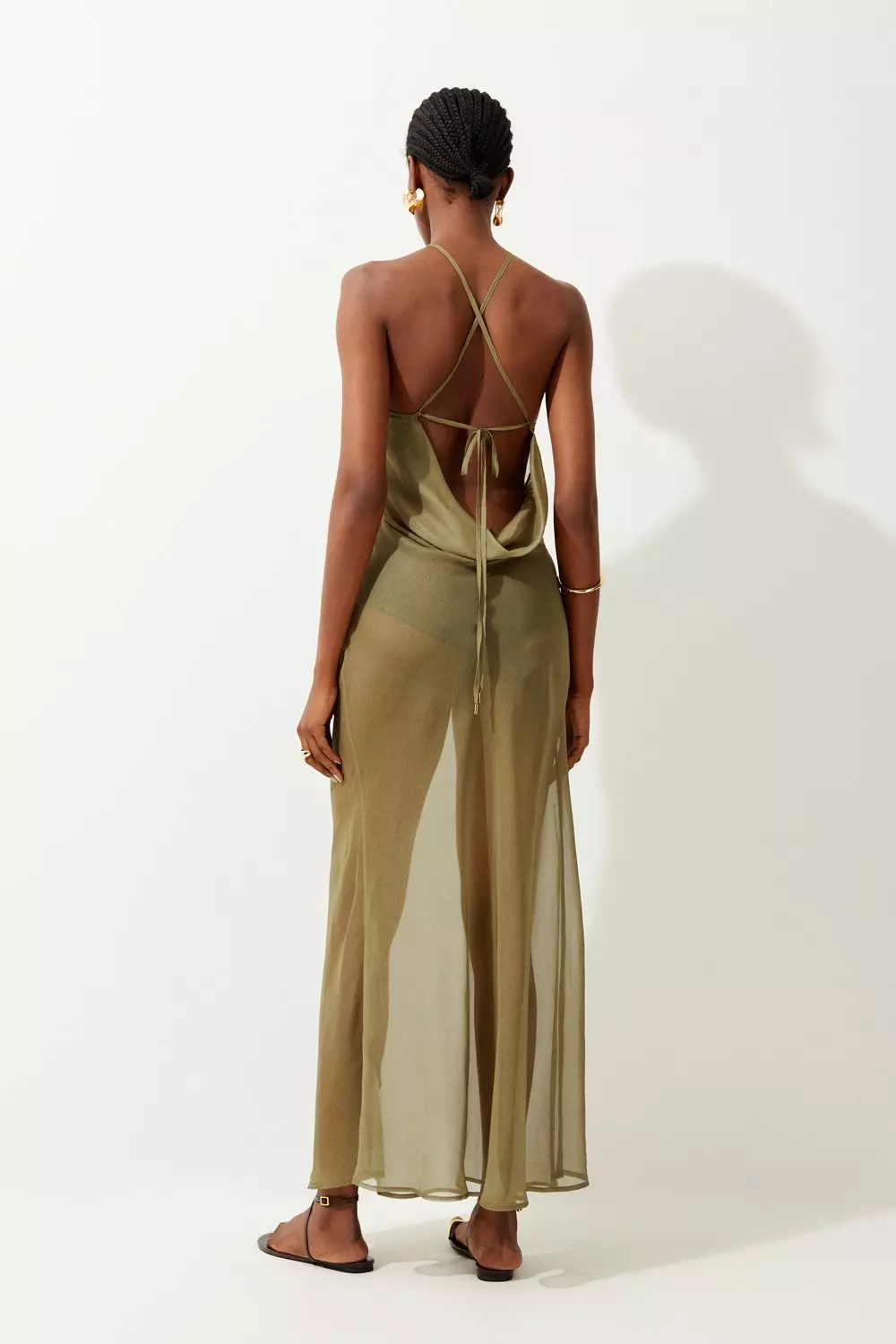 Halter Maxi Beach Dress | Karen Millen