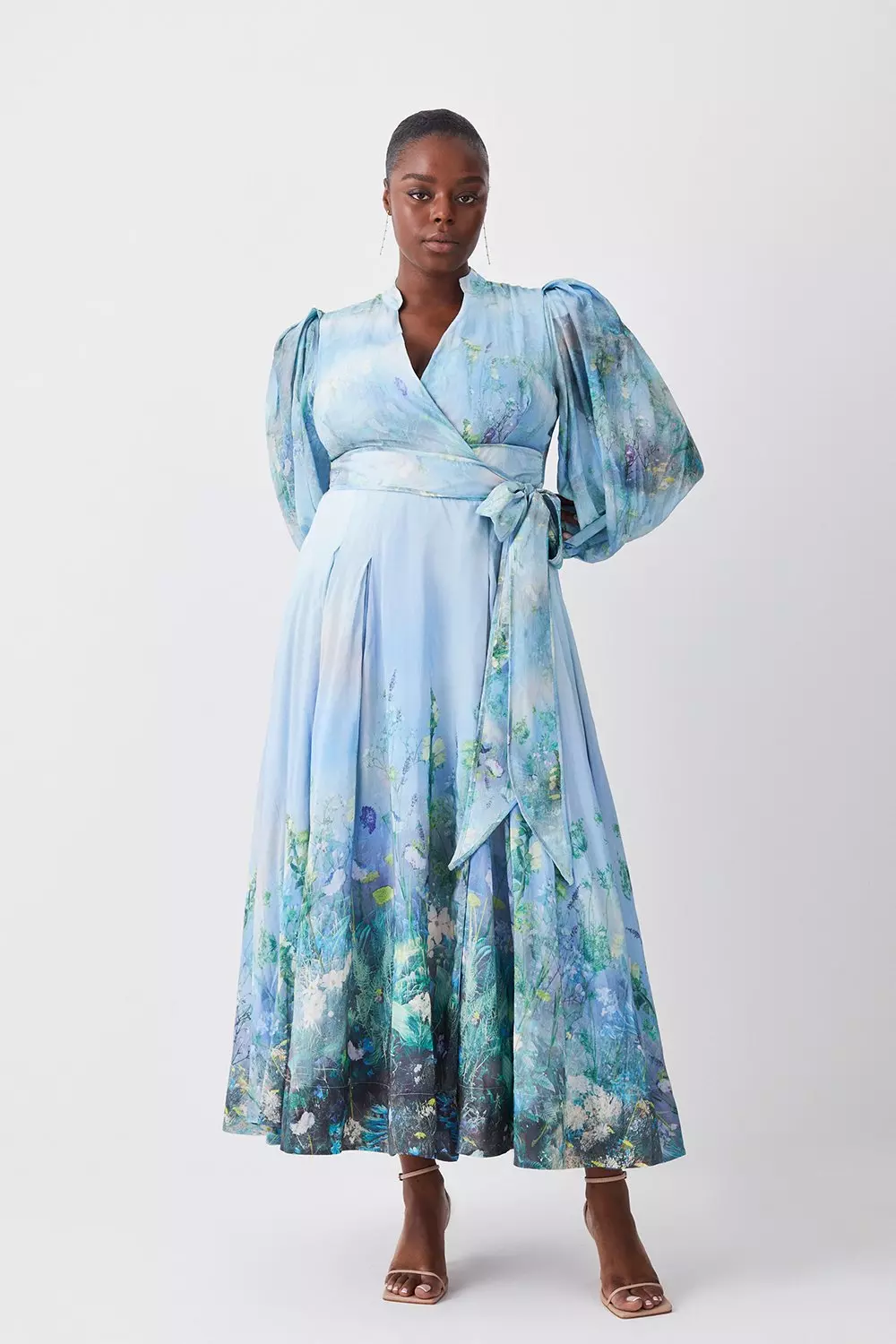 Plus size blue maxi dress hotsell