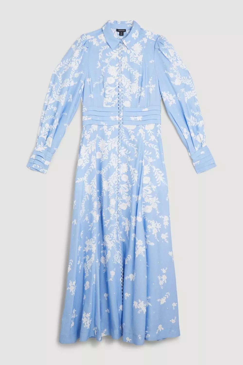 Lydia Millen Linen Placement Floral Woven Maxi Dress | Karen
