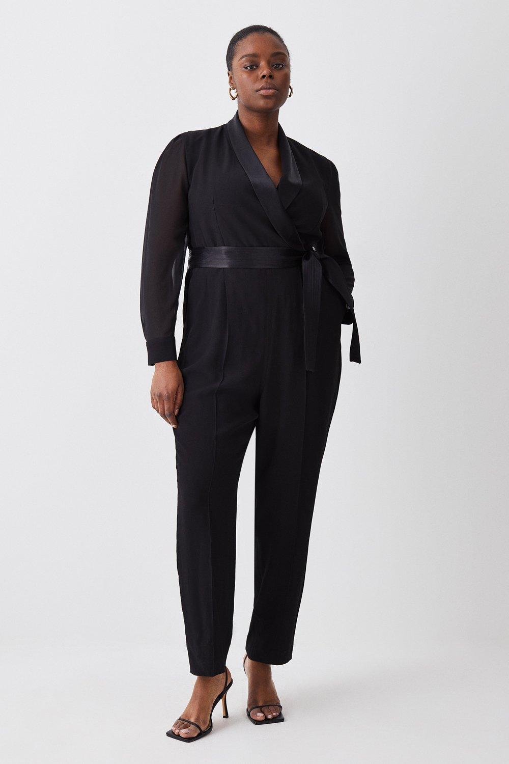 Plus size black jumpsuit online