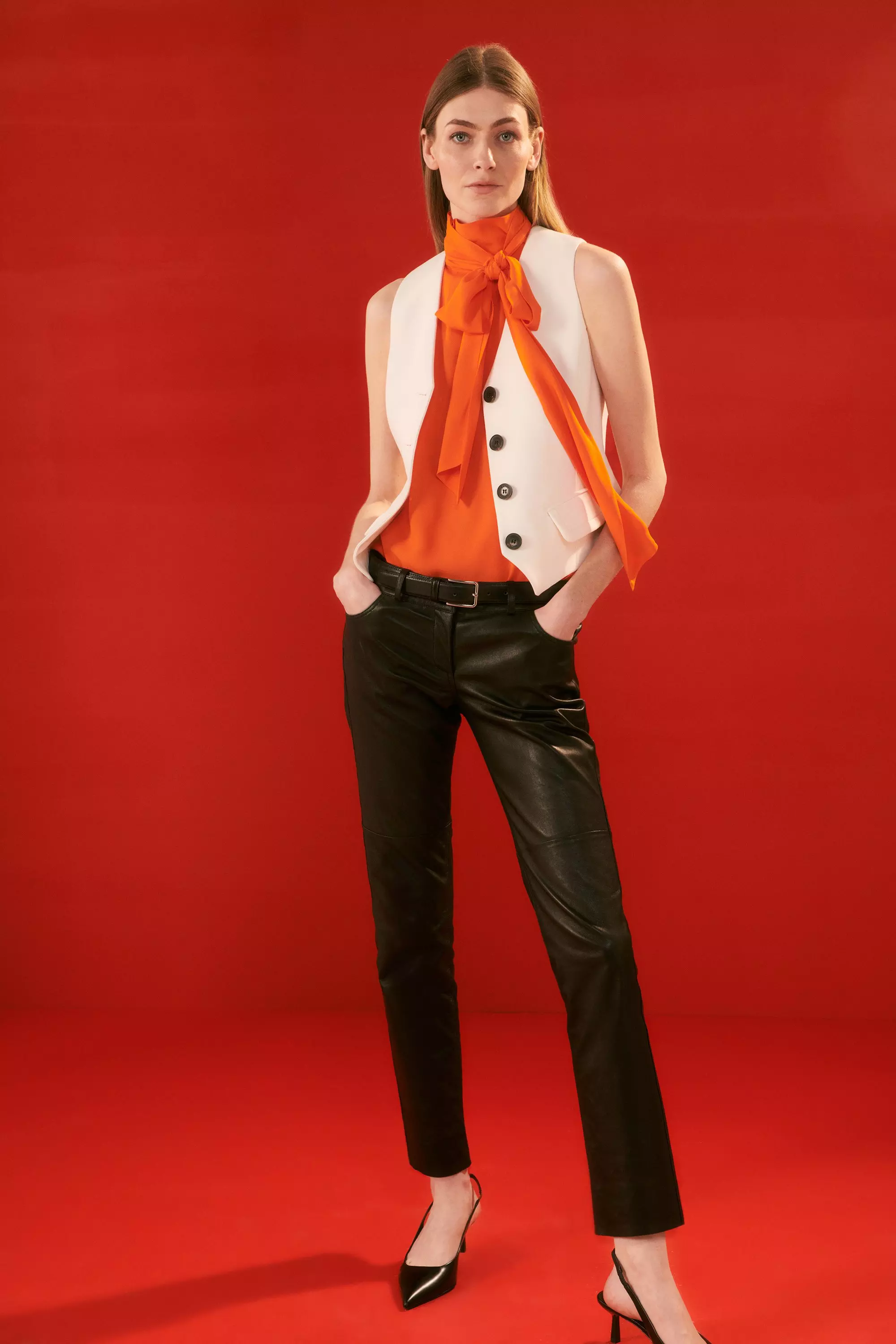 The Founder Compact Stretch Tailored Vest | Karen Millen