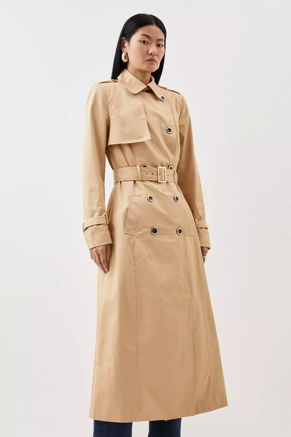 Classical Stand Collar Trench Coat