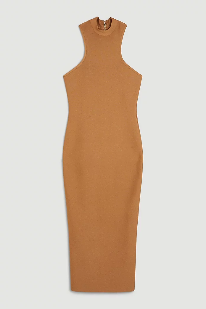 Figure Form Bandage Racer Style Knit Midaxi Dress | Karen Millen Figure Form Bandage Racer Style Knit Midaxi Dress | Karen Millen