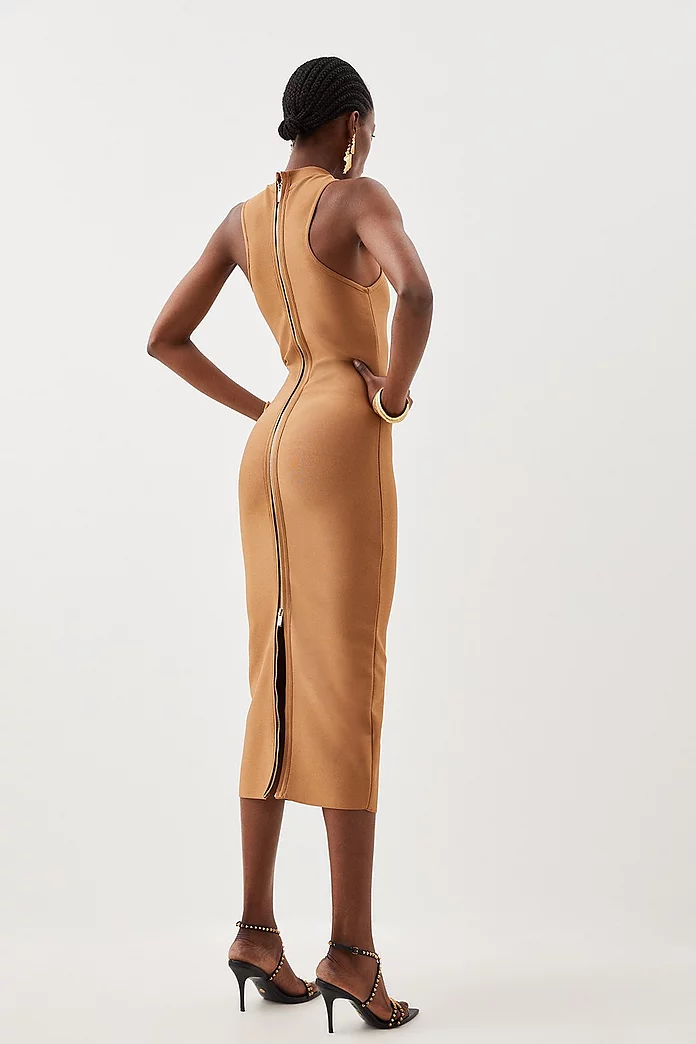 Figure Form Bandage Racer Style Knit Midaxi Dress | Karen Millen Figure Form Bandage Racer Style Knit Midaxi Dress | Karen Millen