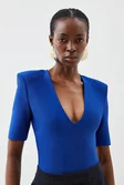V Neck Bandage Knit Bodysuit | Karen Millen V Neck Bandage Knit Bodysuit | Karen Millen