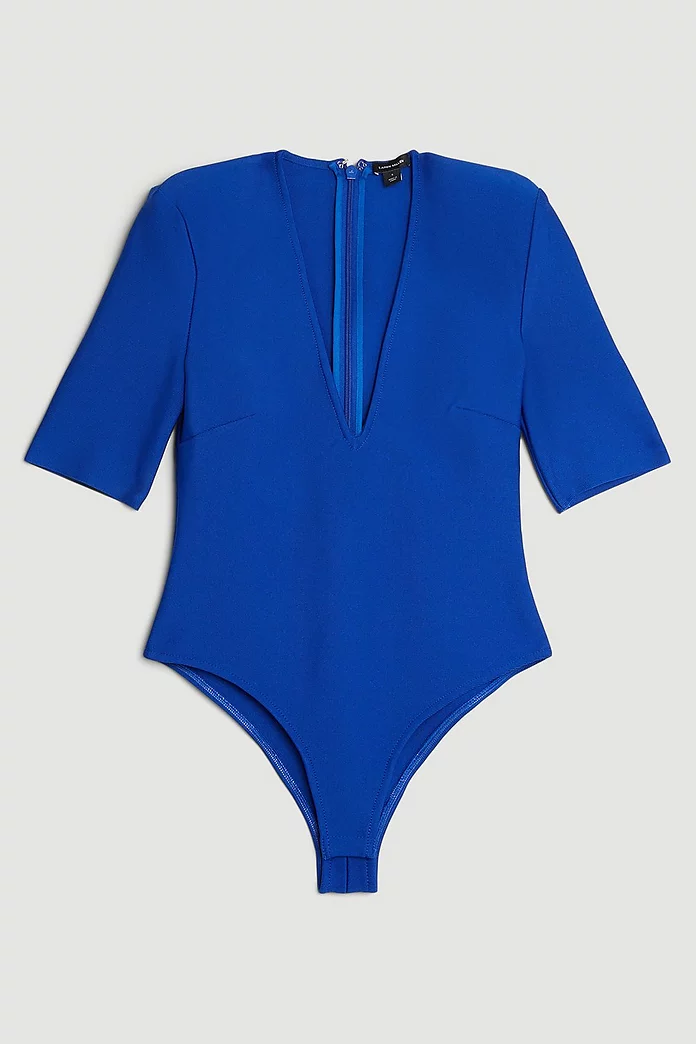 V Neck Bandage Knit Bodysuit | Karen Millen V Neck Bandage Knit Bodysuit | Karen Millen