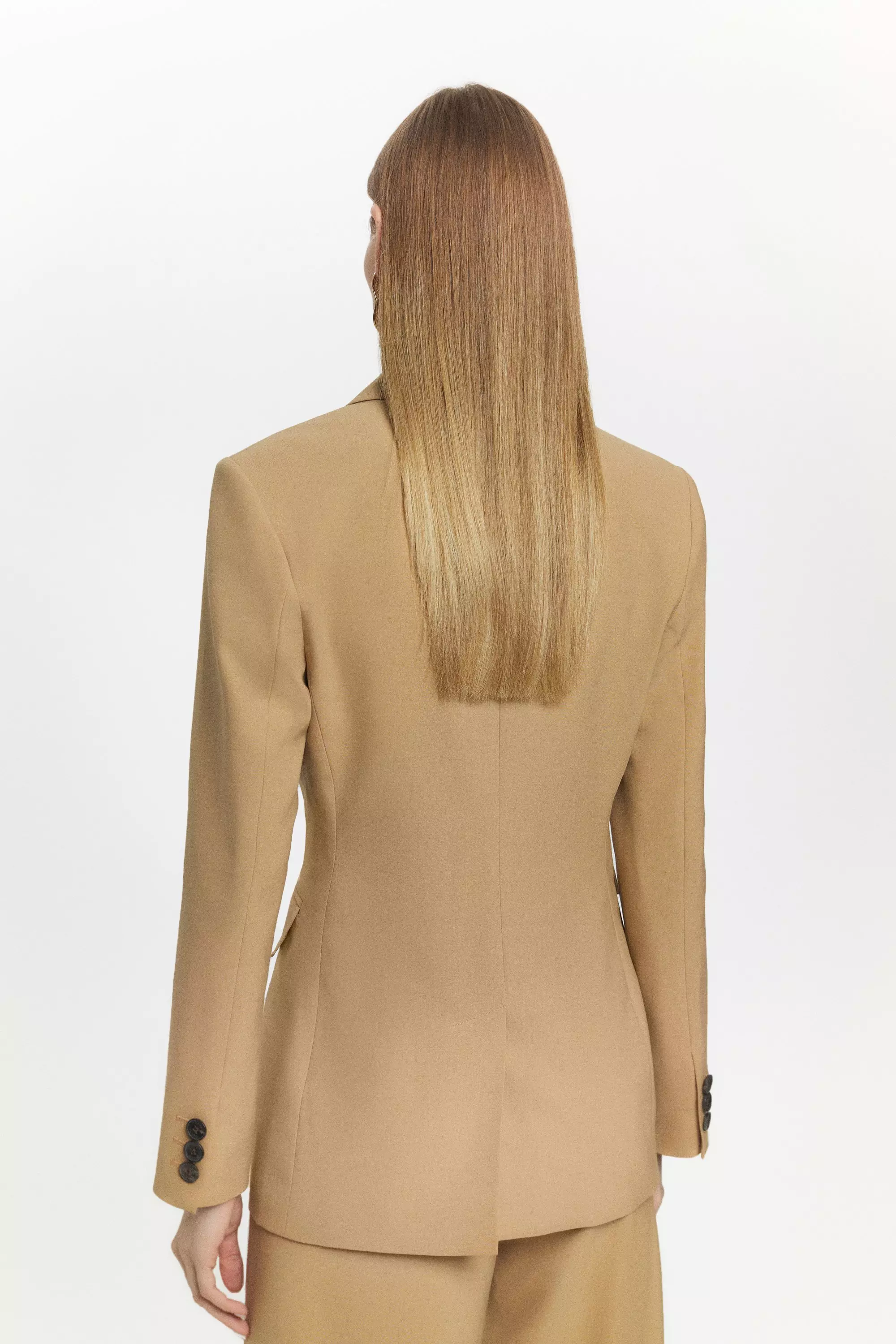 Tailored Wool Blend Double Breasted Blazer | Karen Millen