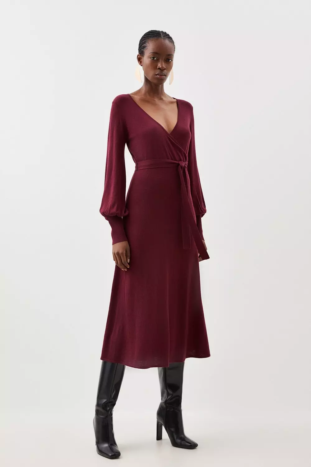 Belted wrap dress online