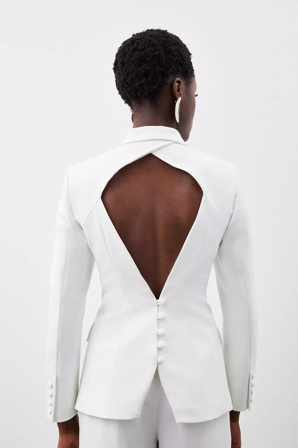Backless blazer hot sale