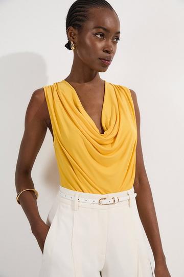 Cowl Neck Jersey Bodysuit mango