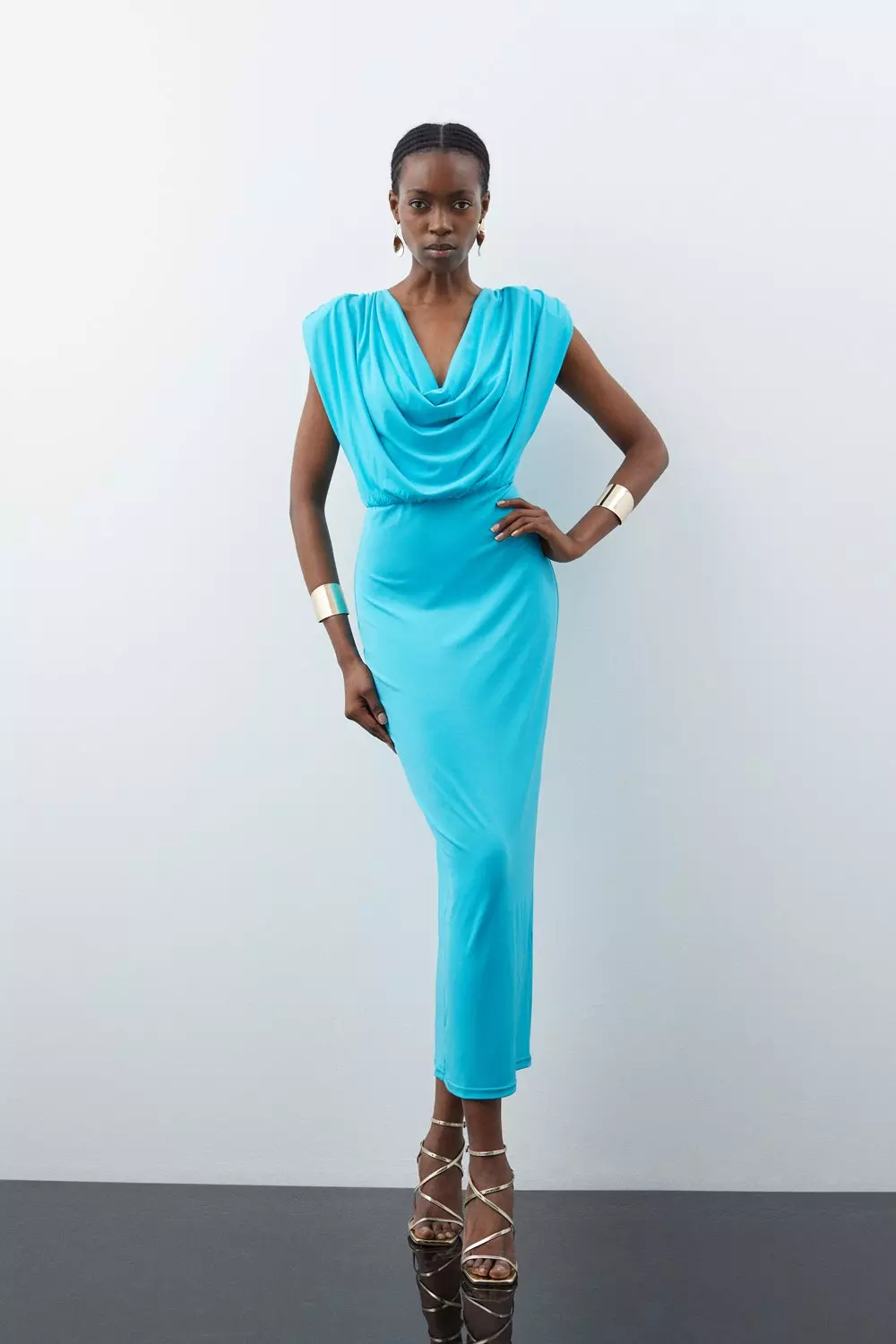 Cowl Neck Jersey Maxi Dress Karen Millen