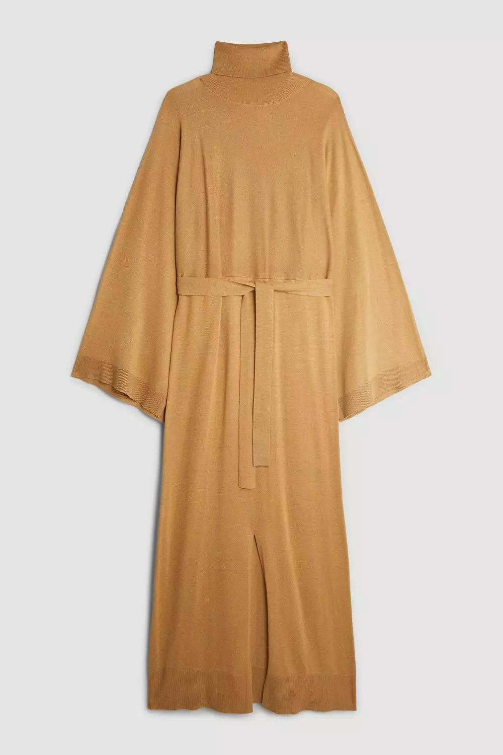 wool Maxi dress orange long dress Long sleeve dress (323)
