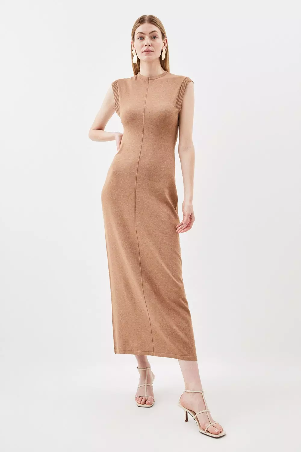 Viscose Blend Knitted Maxi Dress | Karen Millen