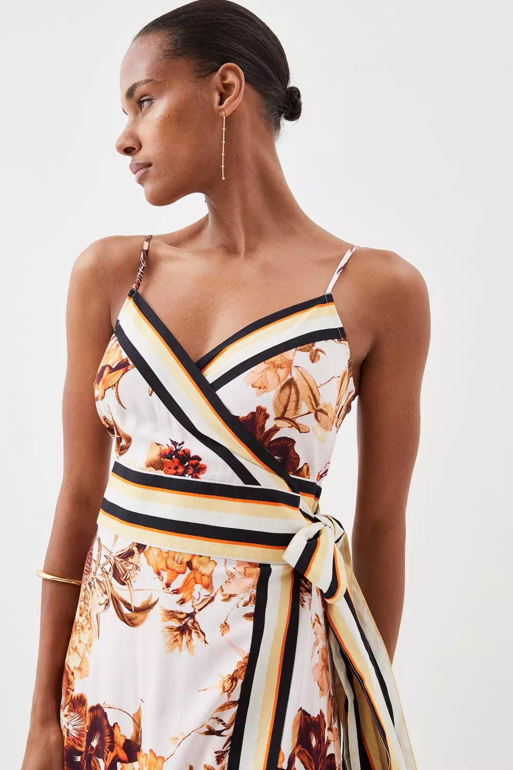 Floral striped dress hotsell