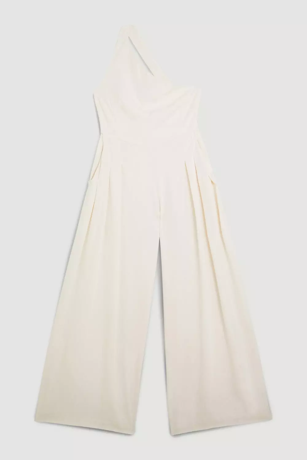 日本未入荷★Karen Millen ドレープオールインワン Plus Size Linen Notch Neck Belted Jumpsuit | Karen Millen